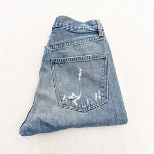 AGOLDE 90's Midrise Loose Fit Denim Distressed Ripped Jeans A069C-811 Size 25